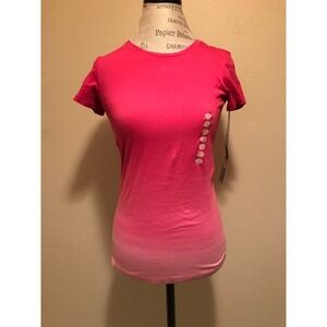 Zaggora Womens Pink Ombre Cotton Short‎ Sleeve Activewear T-Shirt Size M NWT